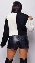 Lucille Black PU faux leather shorts