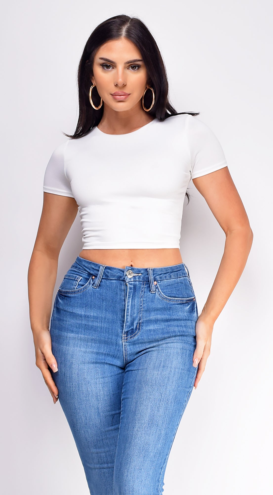 Livia White Crop Top