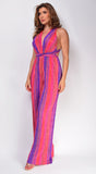 Ruxandra Pink Multi Striped Jumpsuit