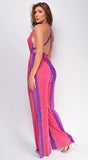 Ruxandra Pink Multi Striped Jumpsuit