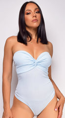 Florida Baby Blue Twist Tube Bodysuit