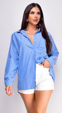 Manda Pleated Shorts in White back view on model