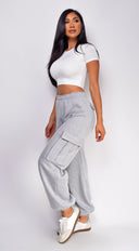 Rest Day Oversized Cargo Joggers - Gray