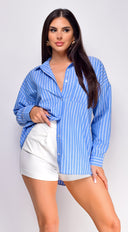 Manda Pleated Shorts in White close-up of pleated fabric