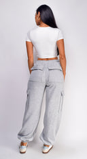 Rest Day Oversized Cargo Joggers - Gray