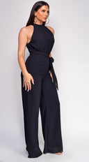 Elowen Black High Neck Jumpsuit