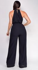 Elowen Black High Neck Jumpsuit