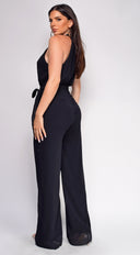 Elowen Black High Neck Jumpsuit