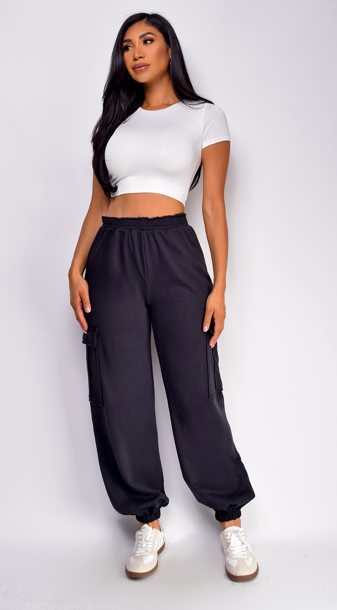 Rest Day Oversized Cargo Joggers - Black