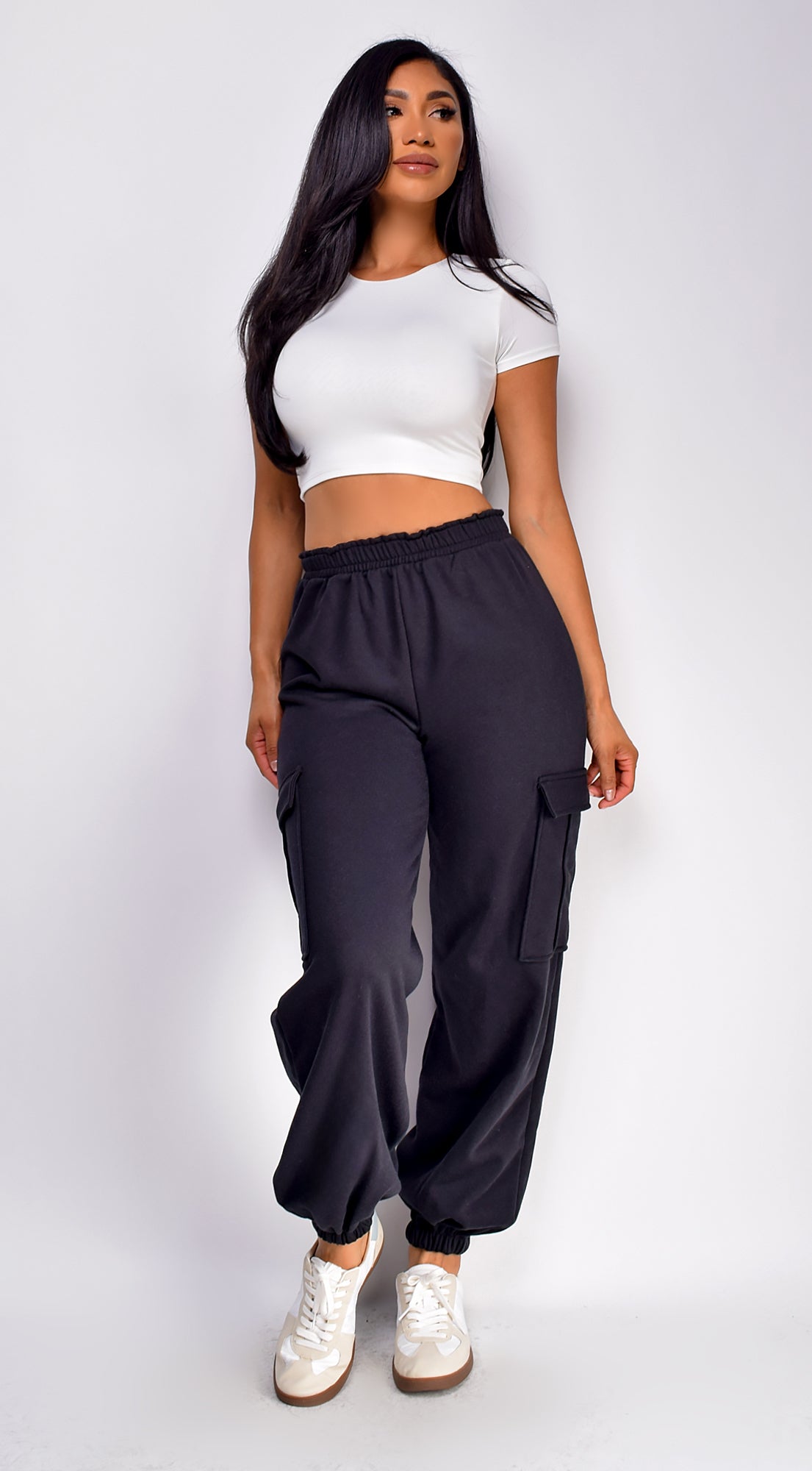 Rest Day Oversized Cargo Joggers - Black