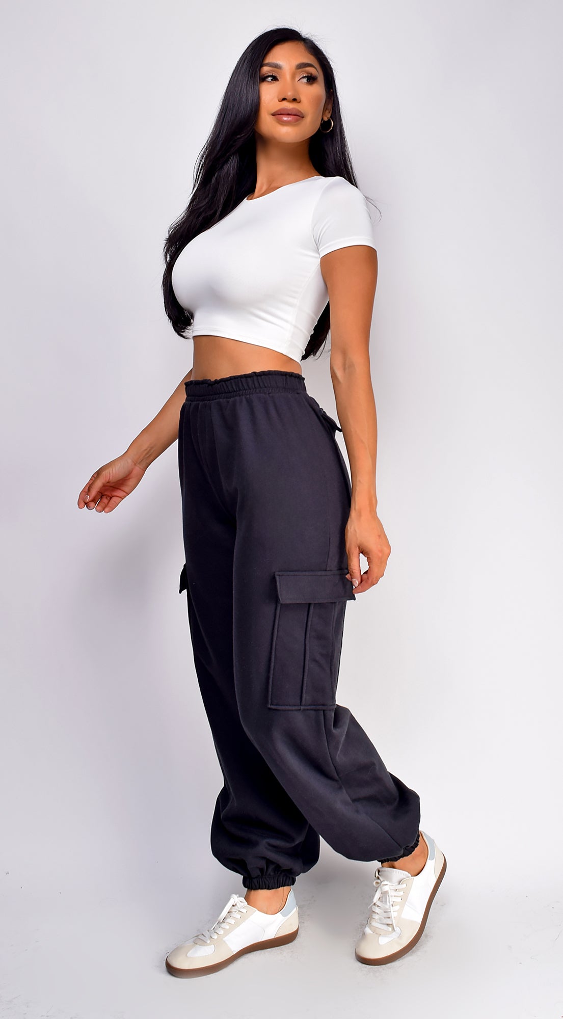 Rest Day Oversized Cargo Joggers - Black