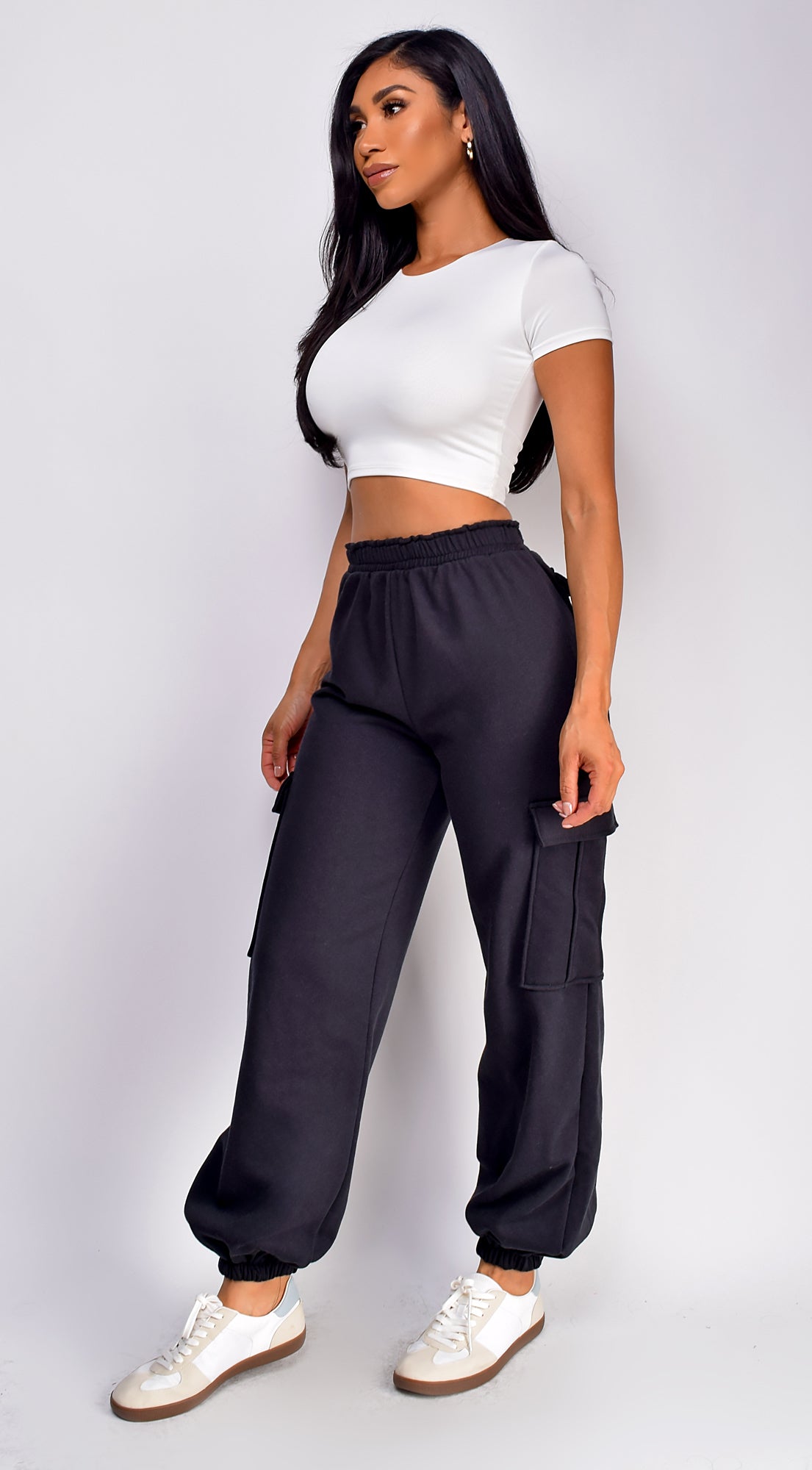 Rest Day Oversized Cargo Joggers - Black