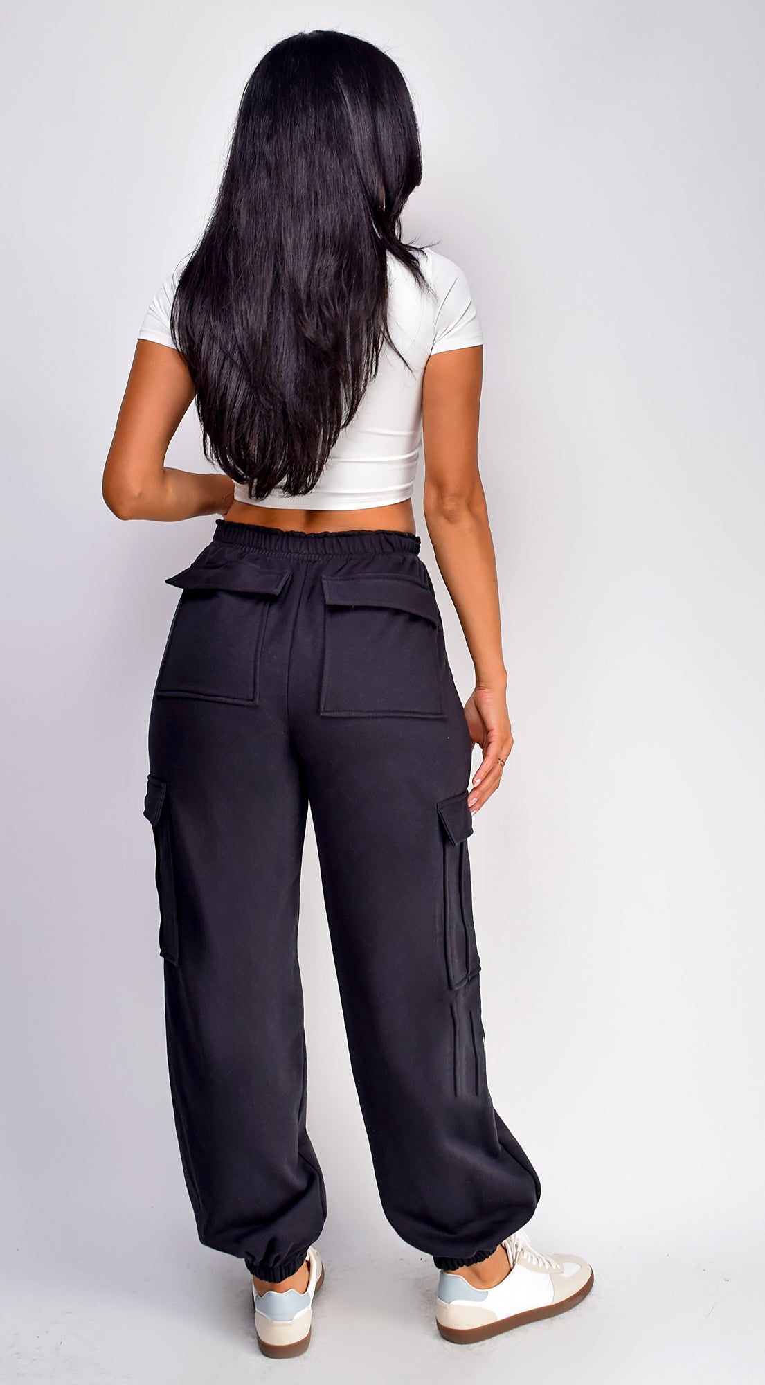Rest Day Oversized Cargo Joggers - Black