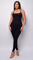 Raeni Black Snatched Open Back Jumpsuit