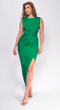 Talyssa Green Wrap Maxi Dress