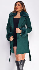 Polina Green Fur Coat