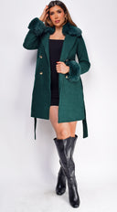 Polina Green Fur Coat