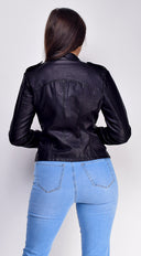 Boston Everyday PU Leather Jacket - Black