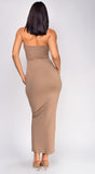 Amsterdam Beige Tube Maxi Dress