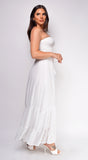 Toly White Smocked Boho Maxi Dress