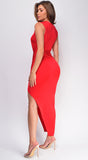 Talyssa Red Wrap Maxi Dress