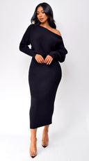 Biella Top & Skirt Set - Black