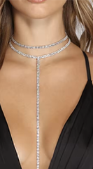 Shine On Me Double Layered Choker Necklace - Silver