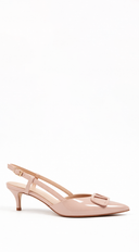 Paulina Sling back Kitten Heel styled on foot