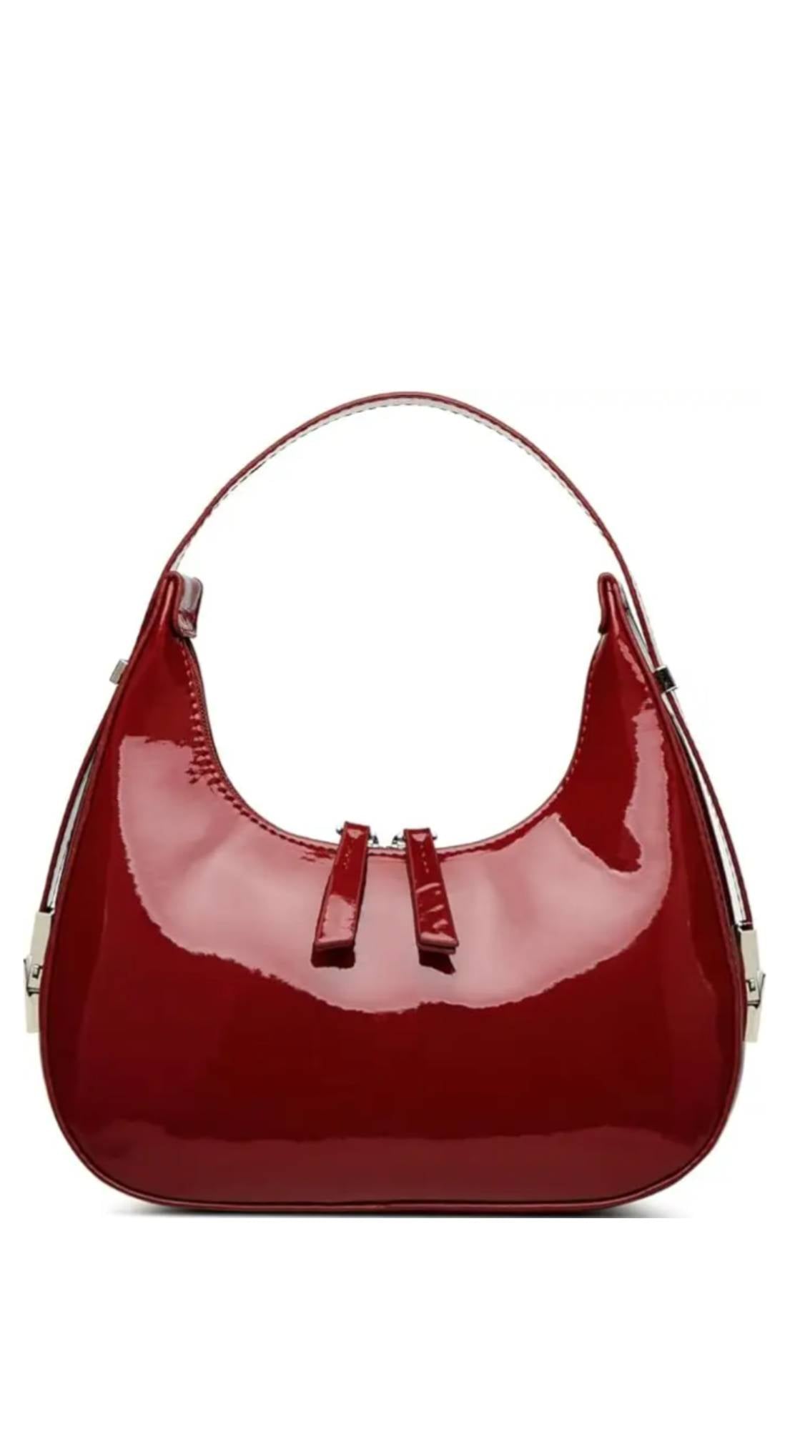 Mila Hobo Handbag - Burgundy