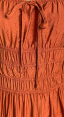 Celesta Midi Dress - Rust Brown