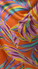 Tropéa Tropical Print Satin Mini Dress - Orange Multi