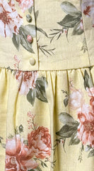 Positano Floral Print Mini Dress - Yellow