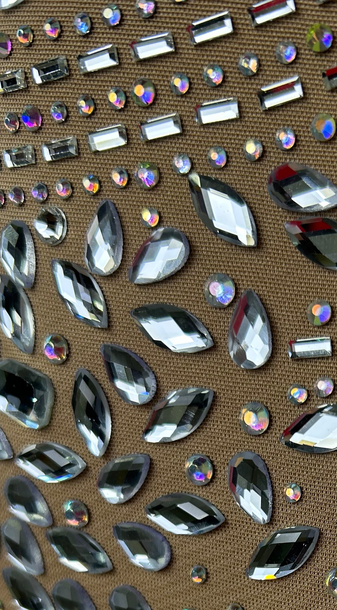 Celestara Rhinestone Cutout Maxi Dress - Beige