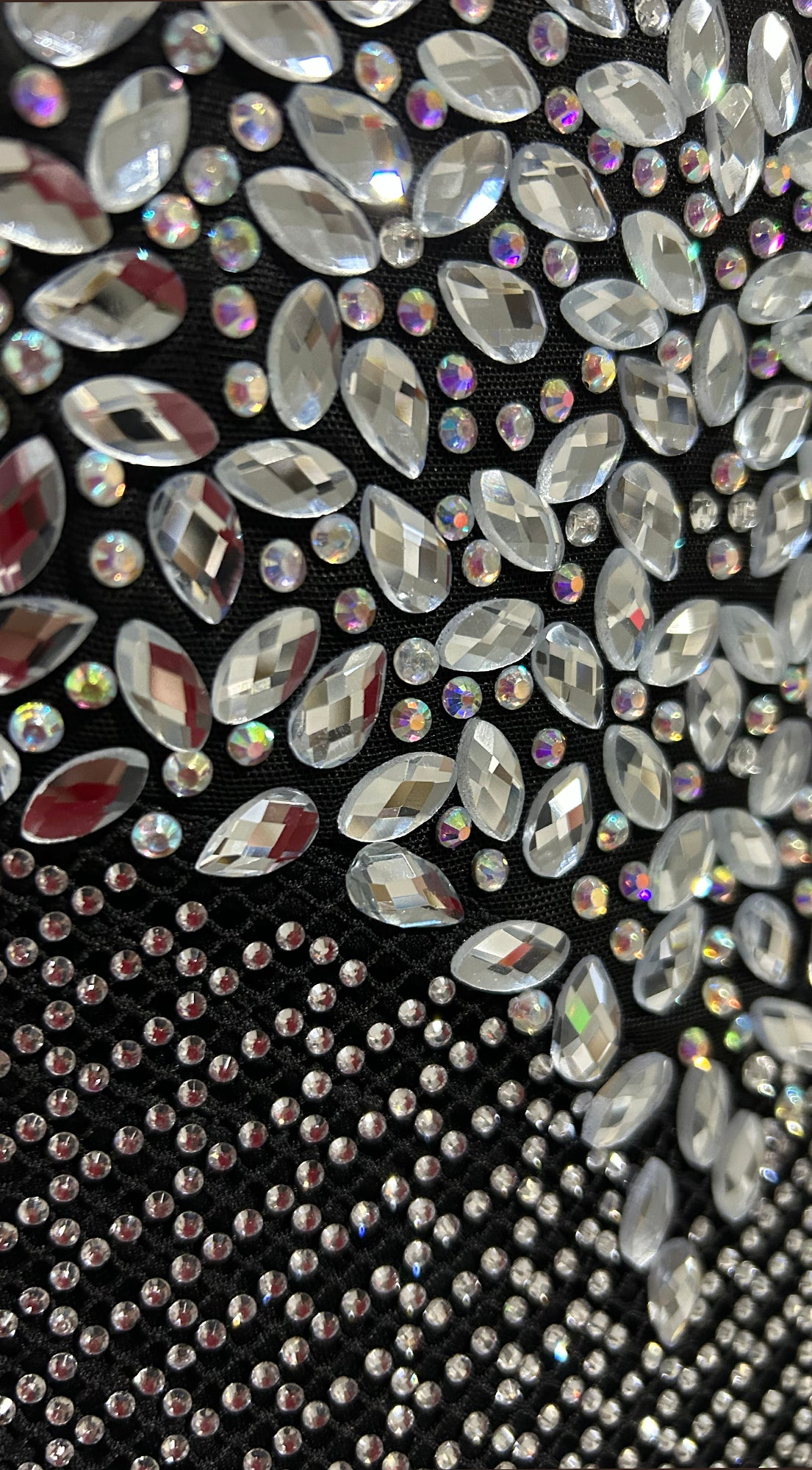 Maravelle Rhinestone Mermaid Maxi Dress - Black