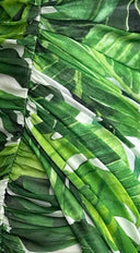 Costa Aluna Mesh Tropical Print Midi Dress - Green