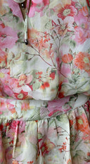 Cyrene Floral Off-Shoulder Mini Dress - Pink Multi