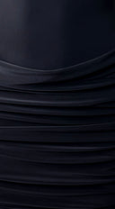 Maribel Ruched Mini Dress - Black