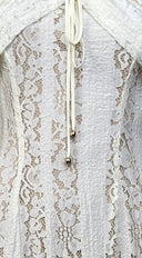Lunessa Lace Off Shoulder Maxi Dress - Cream White