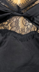 Solvaya Satin Lace Set - Black