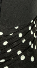 Zelara Polka Dot Twist Halter Maxi Dress - Black