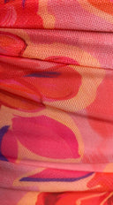 Sirenya Tropical Floral Halter Maxi Dress - Coral Pink