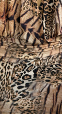 Pantheria Animal Print Halter Mini Dress - Aminal Brown Multi