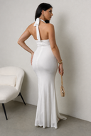 Zalyra Halter Cutout Maxi Dress - White
