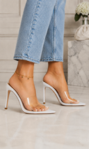 Gia Pointy Toe Heels - White