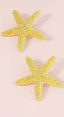 Starfish Earrings in Gold close-up detail shot