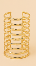 Cece Metal Cuff Bracelet in Gold close-up detail shot