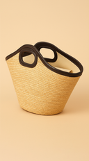 Vanuatu Beach Bag in Beige front view product shot