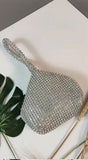 Valena Silver Rhinestone Evening Purse