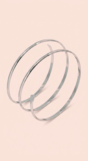 Triple Wrap Arm Cuff Bracelet - Silver
