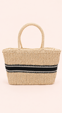 Pam Faux Straw Tote Bag - Ivory